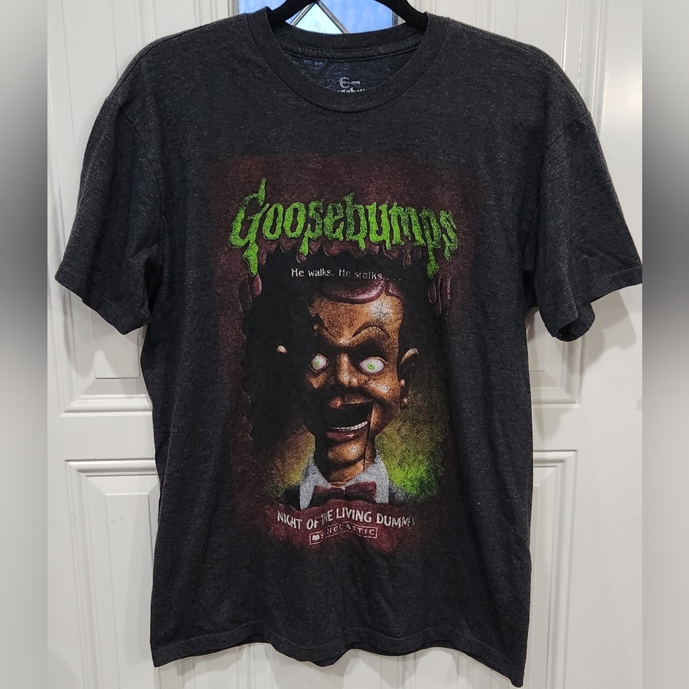 Goosebumps Night of the living dummy grey tshirt women's size Large